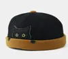 Berets Men39s Hat Hat Street Cat Wzorka Melon Cap Niewinna standardowa czapki Sailor Skull Caps Pumpkin Brimless Hats Winter Beanie7309265