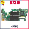 Placa -mãe kefu g73jh laptop placa -mãe para asus g73 g73j hm55 2 slots de memória 4 slots de memória slots Intel