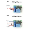 WenQia Universal Remote Control Switch DC 24V 10A Relay Receiver Module 433 Mhz Remote Control for Garage Door Controller