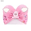 10Pcs/Lot New Design Mouse Ears Headwrap For Baby Girls Sequin Bow Headband Turban Christmas Festival Party DIY Hair Accessories