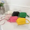 Fashion Children Handbags Girls Color Color Pu Leather Messager Sacs Kids Alar Sac carré à une épaule Z7635