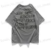 T-shirt maschile per bambini S Ghosts Oversize Men Thirt Tour Commemorative Stampato retrò sciolto Harajuku Equipaggio T-shirt Shor Slve T240411