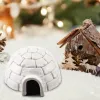 3Pcs Snow House Model Durable Smooth Appearance Clear Texture Sand Table Scenery Polar Mini Igloo Polar Architecture Model