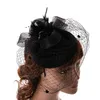 Feather Fascinator Women Fascinator Headband Tea Party Fascinator Derby Hat Cocktail Flower Fascinator Veil Mesh NEW