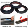 Sequin Chrome Strip Decorative Car Exterior Decor Trim Molding Style Scratch Covering Trim Seal Adhesive Leave No Trace Black 3M