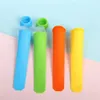 Silikon Popsicle Mögel med lock Handheld Frozen Ice Pop Mold återanvändbar Easy Release Ice Pop Maker Popsicle Mold Ice Cream Tool