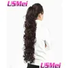 Haarstukken usmei 32 inch lange krullende klauwclip staart nep extensions valse staarten paarden banen synthetische haarstukken 2101084247051 drop otlsi