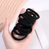 High Elastic Rubber Band Hair Tie Women's Headband Black Girls Ponytail Holder Fixed Hair Accessories Hair Ropes10/50Pcs 3-6MM