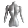 28.35'' Inflatable Male Mannequin Bust T-shirt Top Dummy Store Display Models Holder Silver