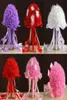 완전히 새로운 S 웨딩 부케 라인트 톤 Pinkredwhitepurple Handmade Flowers 인공 신부 들러리 부케 실크 9629057