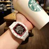 メンズメカニカルリチャMダイヤモンドオートマチックメンズシリコンスイスブランドデザイナースポーツ腕時計WQHGの日付の高級時計