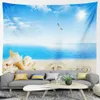 Starfish Tapestries Beach Tapestry Sea Wave Aesthetic Room Decor Ocean Landscape Wall Tapestries for Bedroom Home Living Room Decorations R0411