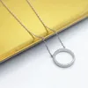Pendant Necklaces HESHI 925 Sterling Silver White Ring Zircon Inlay Minimalist And Advanced Necklace For Women Luxury