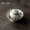 180 ml Retro chinesischer Stil Ding -Ofen -Teekopf Handgefertigte Keramik Banana Blatt Haushalt Tee machen Topf Tee Zeremonie Kung Fu Teaset