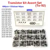 TO-92 Transistor Kit Sortment Box 2222 5551 C945 13001 8050 8550 A42 A92 PNP/NPN-Transistoren Set Electronics Kit Set
