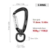 Lixada 2pcs pivotant pivot-carabiner Clip à 360 ° Rotation Spinner Carabiner Small Auto Verrouillage Auto Carabiner Rotation Hamac Clip suspendu