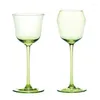 Şarap Gözlükleri 100-280ml Emerald Yeşil Goblet Zarif Brendi Viski Kırmızı Tatlı Kupası Aile Tatil Hediyesi 2 PCS Drinkware