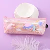 Creative Planet Starry Sky Quicksand Pencil Bag Ins Student Personality Stationery Bag Waterproof Gorgeous Stationery Box Laser Pencil Bag