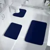 Tappeti tappeti da bagno a tre pezzi Set di lussuoso bagno in 3 pezzi con design non slip-asciugatura a secco rapido per ultimo