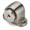 1set Zinc Alloy Door Stop Casting kraftfull golvmonterad hållare stoppdörr borstad dörr nickel hårdvara satin magnet