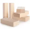 10pcs Basswood Carving Block Natural Soft Wood Scarbing Bloc portable Bloc de bois inachevé