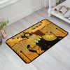 Carpets Tombe de Pharaon Egypte Golden Kitchen Porte-Bath Bath Bath Plancher Maison de porte Hold Door Mat Area Rapis Home Decor