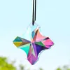 Chandelier Crystal AB Color Fire Polish Cross Prism Faceted Parts DIY Home Wedding Decor Accessories Suncatcher Making Supplies