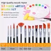 40Pcs Acrylic Paint Set 24 Colors Aluminum Tube Acrylic Paint with 7 Painting Brushes&2 Painting Knives&Palette&Sponge&Easel