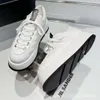 casual shoes Chanells sneakers Lingge Bread Korean Edition Lace up Casual Sports Flat Bottom Versatile Little White Shoes Thick Sole Casual Shoes