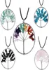 12pcsset albero della vita collana naturale Healing Tree of Life Pendant Ameetyst Rose Crystal Collana Gioielli chakra di gemma per WO6636271