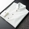 Outumn Business Casual Camiseta de manga larga Spring de lujo Sección delgada Fina sin hierro Pehingui Free VERTICAL SLIM Striped 240408