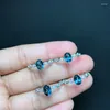 Cluster Anneaux Kjjeaxcmy Boutique Jewelry 925 STERLING SILPS INRRAD 1- London Blue Topaz Ring Simple se chevauchant Mouth