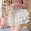 Damskie szorty Słodki warstwa marszczy Lolita spódnice bezpieczeństwa Kobiety Japońskie Kawaii Knickers Y2K Aesthetic JK Bloomers