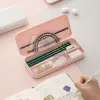 Candy Color Pencil Case Simple Student Stationery opbergdoos Frosted PP Pen Box School benodigdheden