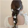 Haarklammern Barrettes Gänses Blumen Grüne Blatt Rattan Stirnband für Frauen süße Sommer Modeaccessoires Märchenhaarwears Girls G oteiu