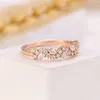 Cxsjeremy solid 14K 585 Rose Gold Vintage Moissanite Wedding Proobon Pear Cut Stainking Dopasowanie pierścionka zaręczynowego Prezenty rocznicowe