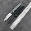 NEW K 7551 AUTO Folding Knife Stonewashed Drop Point Blade Gray /Black Aluminum Handles Easy To Carry Outdoor Hunting Hiking Pocket Knife 1660 3655 7550-Launch 18