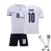 Italy National Team No. 21 Donaruma Football Shirt Adult Childrens Set Italian White Jersey