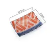 Sushi rectangulaire en céramique japonais Petite assiette sous la couleur de glaçure Clack Cake Snack Pastry Tray Sauce Assaisonnement Sauce Plats Vide