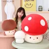 Gevulde pluche dieren gevuld met rode grote paraplu -kop champignon plushie sofie decor planten pluche speelgoed creatief gedroogde shiitake champignon dhoed kussen voor kinderen l411