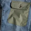 Herren Jeans Spleißtaschen Herren Destiertes Loch Gerade Denimhose Vintage gewaschene Bleistifthosen