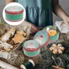 Storage Bottles 4 Pcs Christmas Tin Box Tinplate Case Cookie Containers Gift Versatile Packaging Santa Claus