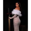 2023 Veren lovertjes Mermaid avondjurken Mouwen Dubai Women Long Prom Formal Party Jurken Vestidos de Gala