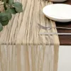 Mariage Gauze Table Runner Romantic Vintage Yarn Table Table Party Party Party Christmas Wedding Party Cake Decor