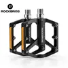 Rockbros Bike Pedals MTB Roadベアリング自転車フラットペダルワイドアルミニウム合金アンチスリップ反射サイクリングプラットフォームペダル