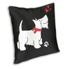 Pillow Scottish Terrier Love Covers Sofa Home Decor Scottie Dog Square Throw Case 45x45cm