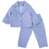 Trousers New Fashion Yellow Suits Jacket Pants 2pcs for Baby Boys Casual Children Blazer Performance Gentleman Ouftits Sets Blue,f122