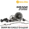 SRAM NX Eagle 1x12 Kit de doblaje de grupos MTB de 12 velocidades con cadena de bicicleta de cigüeñal SX Casete trasero trasero trasero Casseta