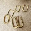 Hoop Ohrringe 3pairs/set Vintage Gold Farbe Lange ovale Ohren für Frauen Mädchen Einfacher Tropfen Ohrring 2024 Y2K Schmuckparty Geschenke