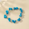 Bracelets de link Moda Irregular Turquoise Bracelet Niche fêmea Nicho de alto grau Sense Temperament Trend Mished por atacado